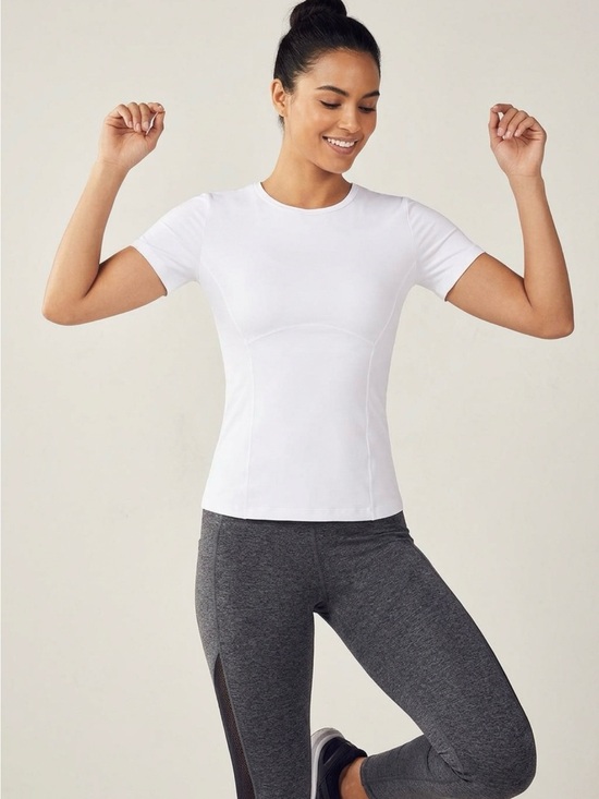 Fabletics Tops - Fabletics Phoenix Short Sleeve White Top Women’s XS